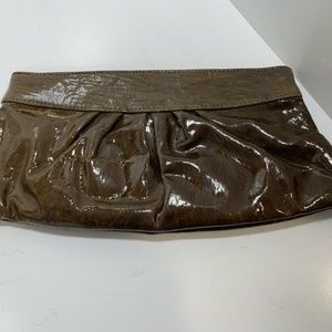 Lauren Merkin patent leather clutch bag, EUC, made in NYC